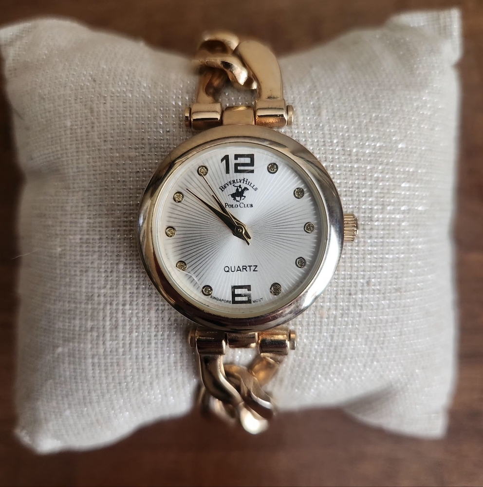 Womens Beverly Hills Polo Club Gold Watch